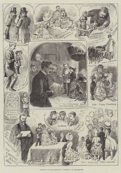 Mariage des nains américains à Manchester - Alfred Courbould